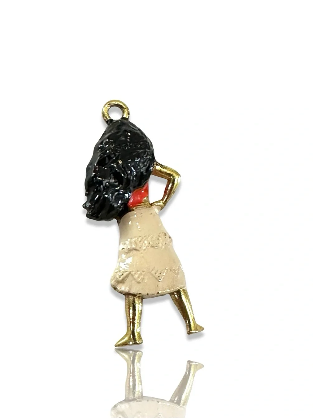 Disney Red Black Cream Moana Character Charm Pendant